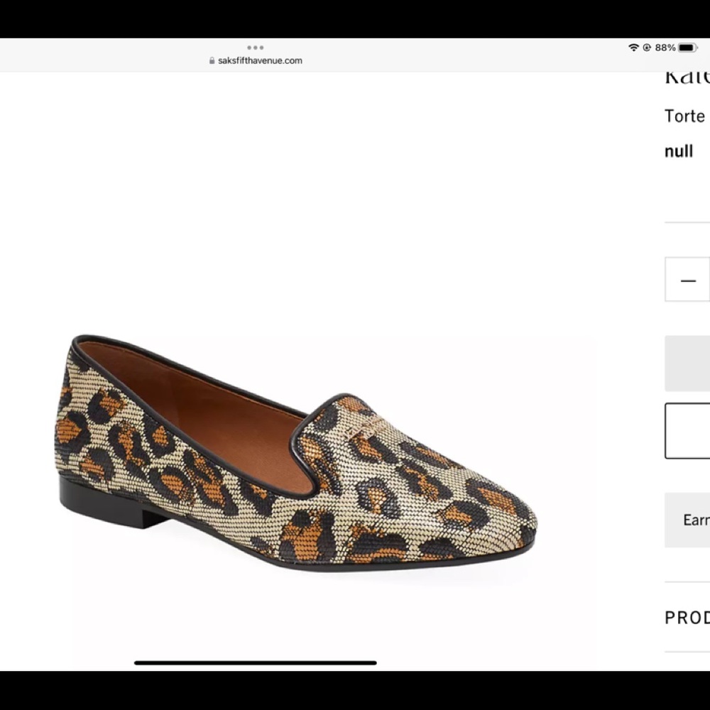 KATE SPADE Leather Leopard Flats